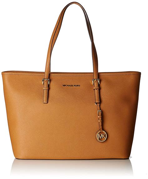 michael kors jet set travel medium saffiano leather tote bag|michael kors saffiano bag review.